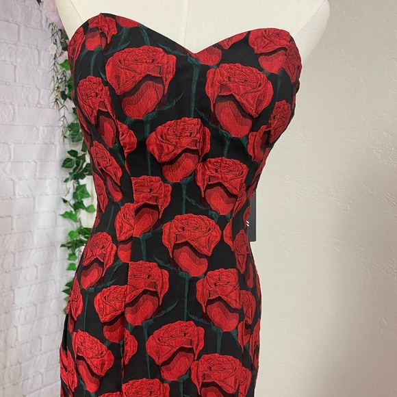 Cinderella Divine printed strapless Evening gown SZ S - Picture 7 of 10